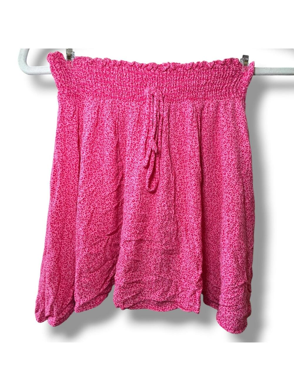 Blue Blush Skirt Women's Small Pink Cheetah Print Stretchy Waist Flowy GC